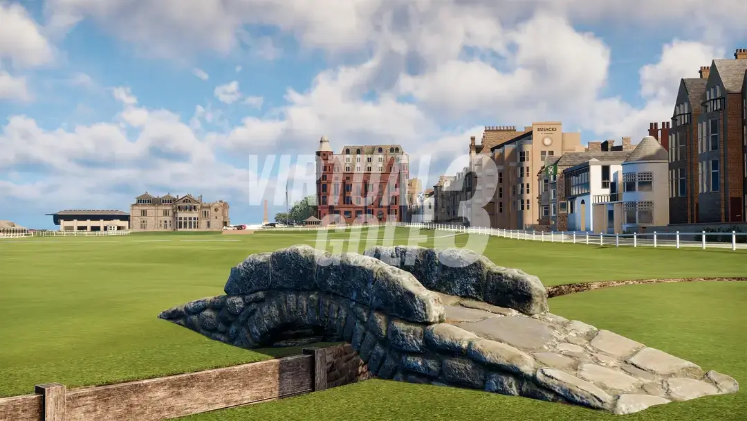 Playing St Andrews on a Trackman simulator at Grip Golf